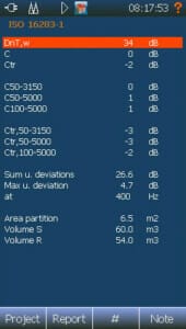 Building acoustics – rating view 2, numerical table to present the single number index along with the spectrum adaption terms.