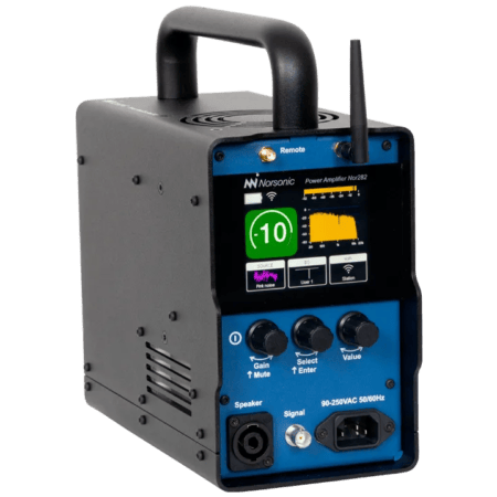 Nor282 battery operated power amplifier from Norsonic