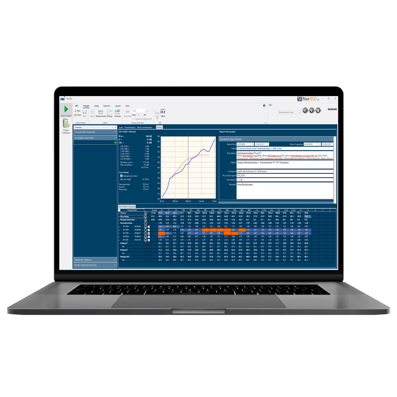 Norsonic Nor850 Reporting software