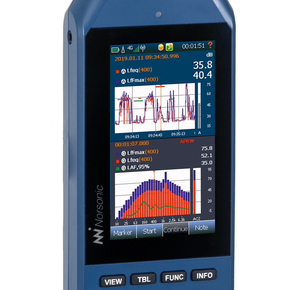 Norsonic Nor145 sound level meter for environmental monitoring